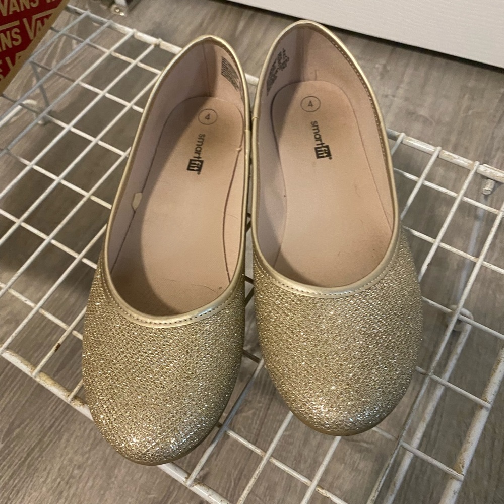 Gold sequin slip on